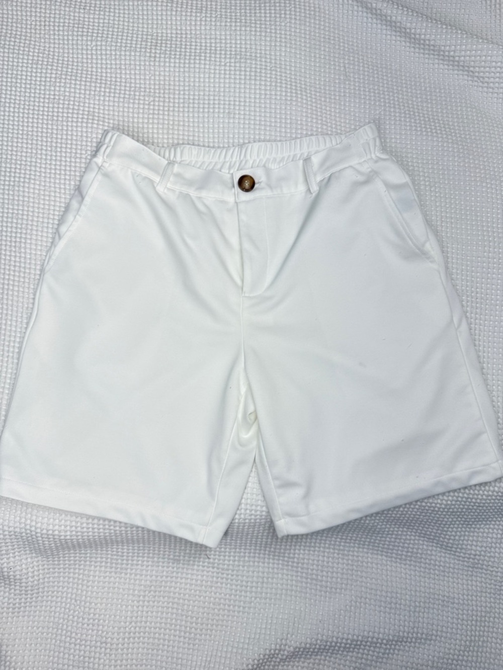 Men's White Performance Shorts - Large
